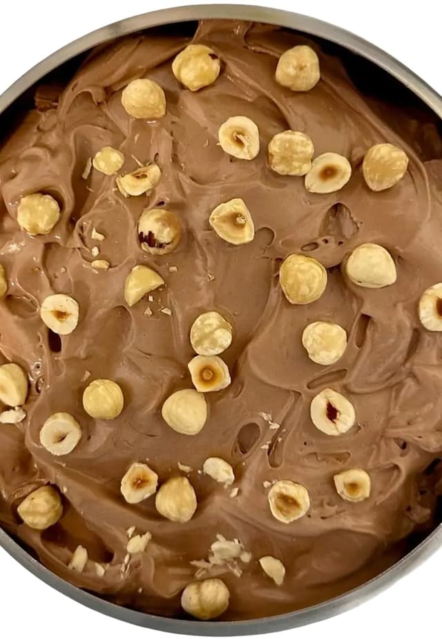 Milk chocolate hazelnut gelato studded with whole roasted hazelnuts